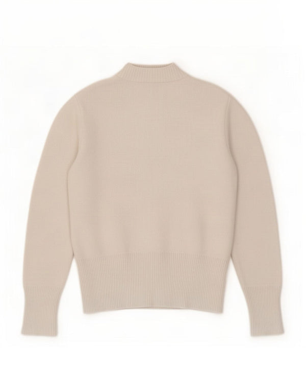 Maglione cardigan da donna Zara UK 10 piccolo bianco poliammide