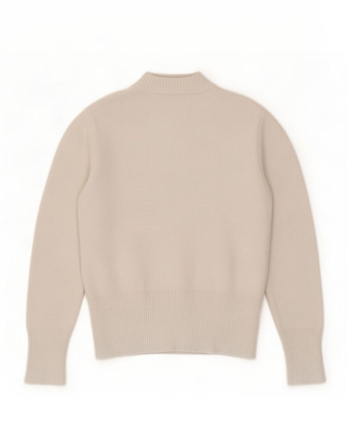 Maglione cardigan da donna Zara UK 10 piccolo bianco poliammide