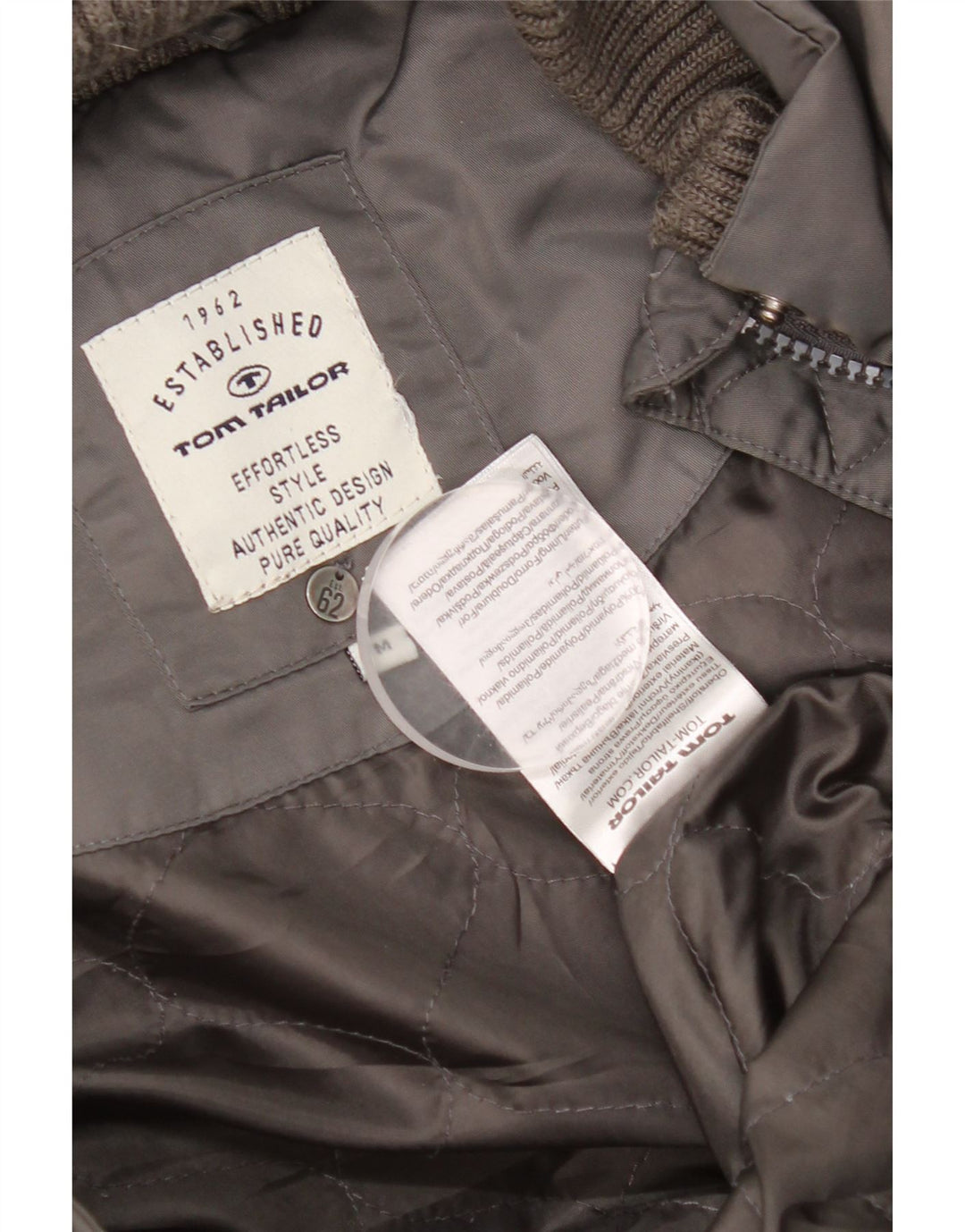 Cappotto imbottito con cappuccio da donna Tom Tailor UK 14 Poliammide grigio medio