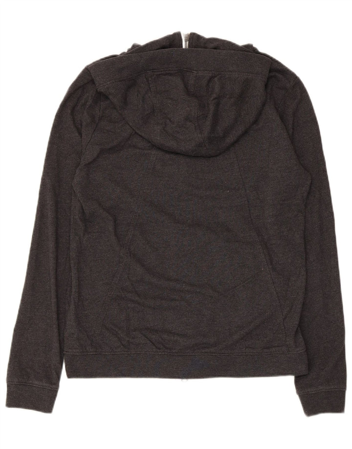 Felpa con cappuccio e zip da donna Nike UK 12 Poliestere grigio medio