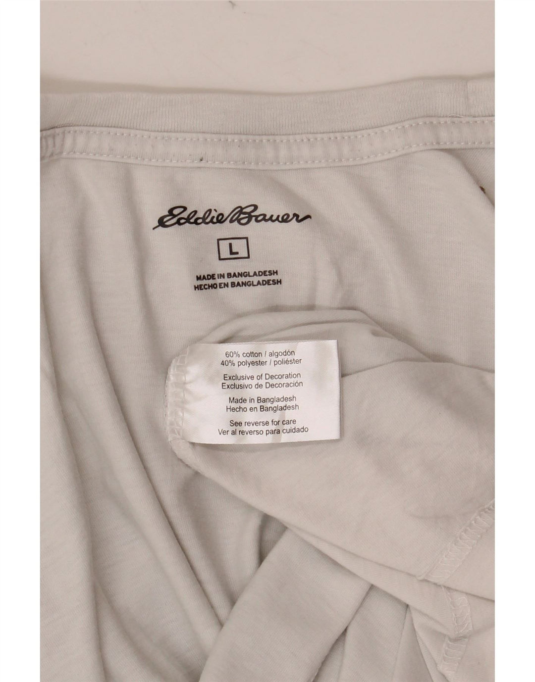 T-shirt da uomo EDDIE BAUER grande in cotone bianco