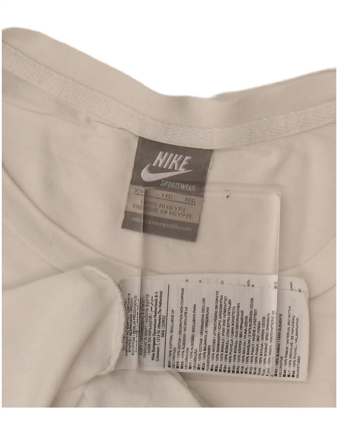 T-shirt grafica da uomo Nike Top 2XL cotone bianco