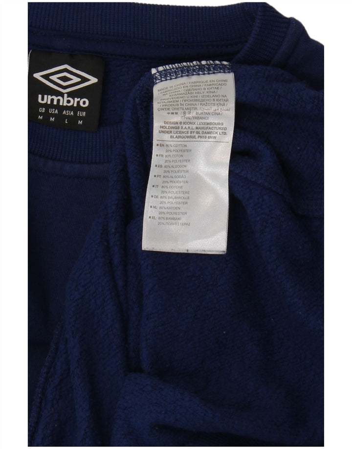 Felpa da uomo Umbro in cotone blu medio