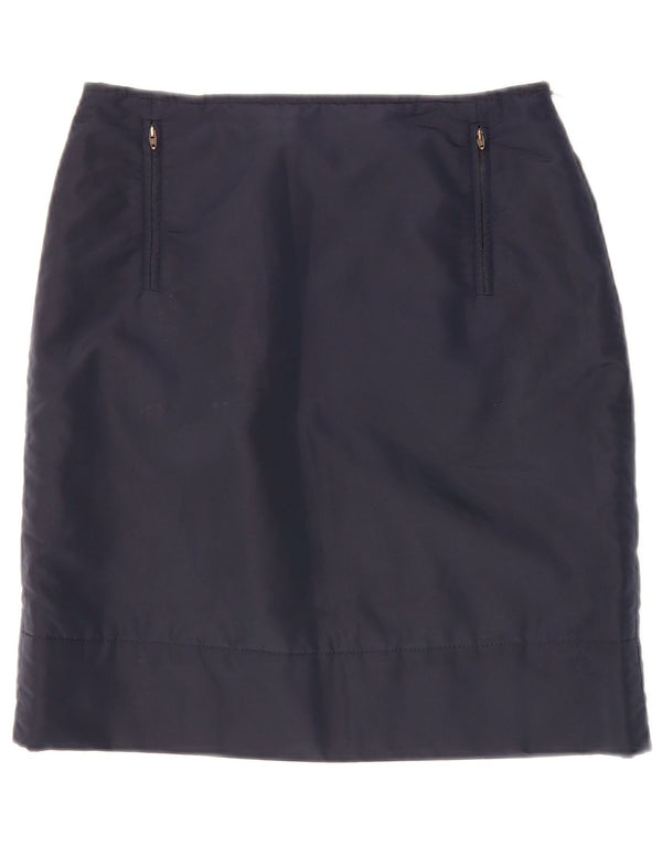 MAX MARA Womens Weekend Straight Skirt UK 10 Small W27 Navy Blue Polyamide