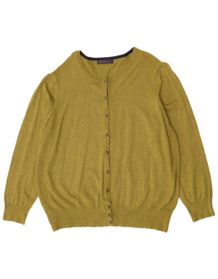 Maglione cardigan da donna Marks & Spencer UK 18 XL Verde
