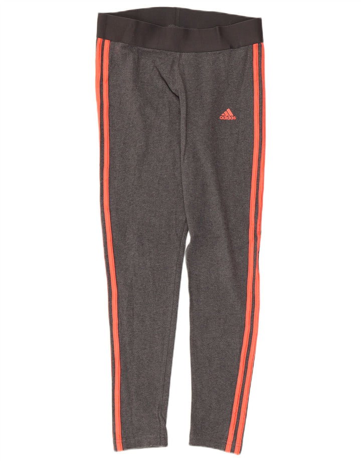 Leggings da donna ADIDAS UK 12/14 Cotone grigio medio