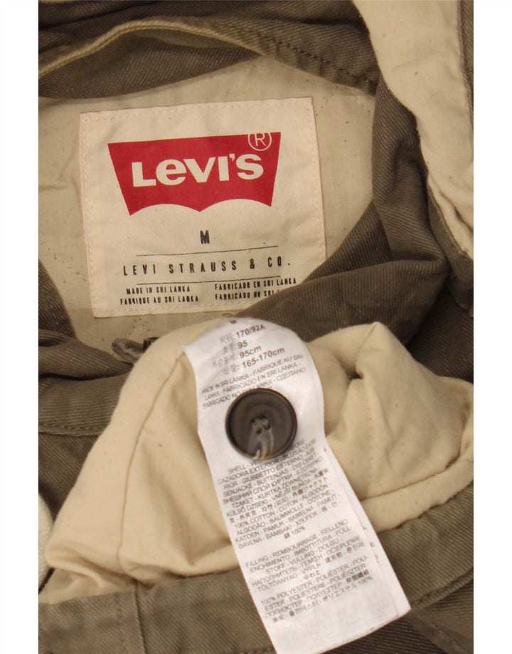 Giacca militare con cappuccio da uomo Levi's UK 38 cotone kaki medio