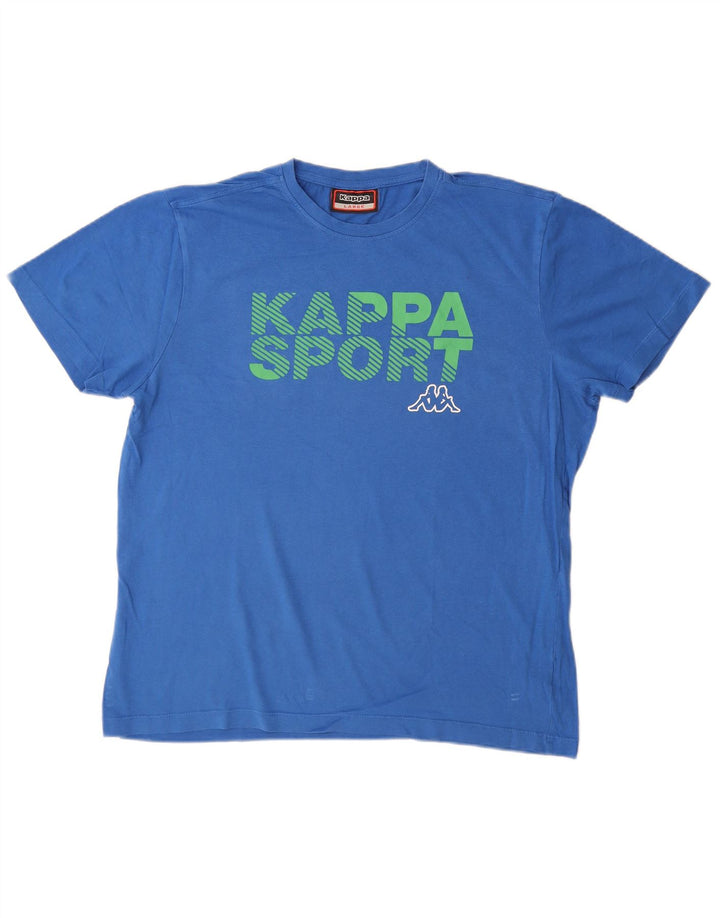 T-shirt grafica da uomo Kappa Top grande blu