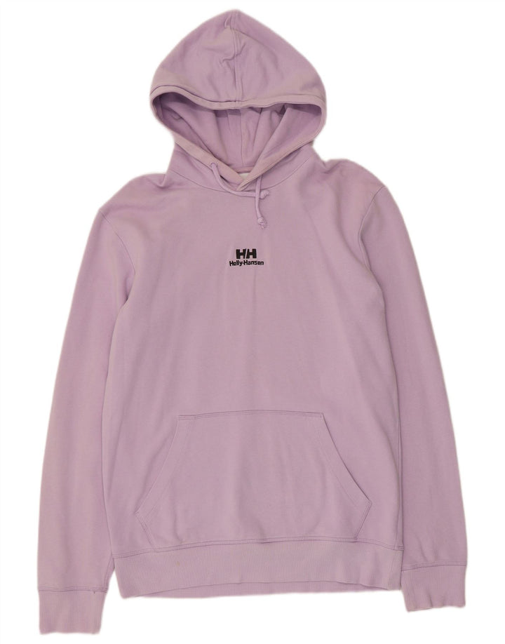 HELLY HANSEN Felpa con cappuccio grafica da uomo vestibilità regolare piccola in cotone viola