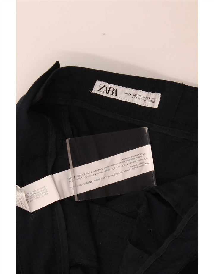 Pantaloni chino slim da uomo Zara XL W34 L29 poliestere blu navy