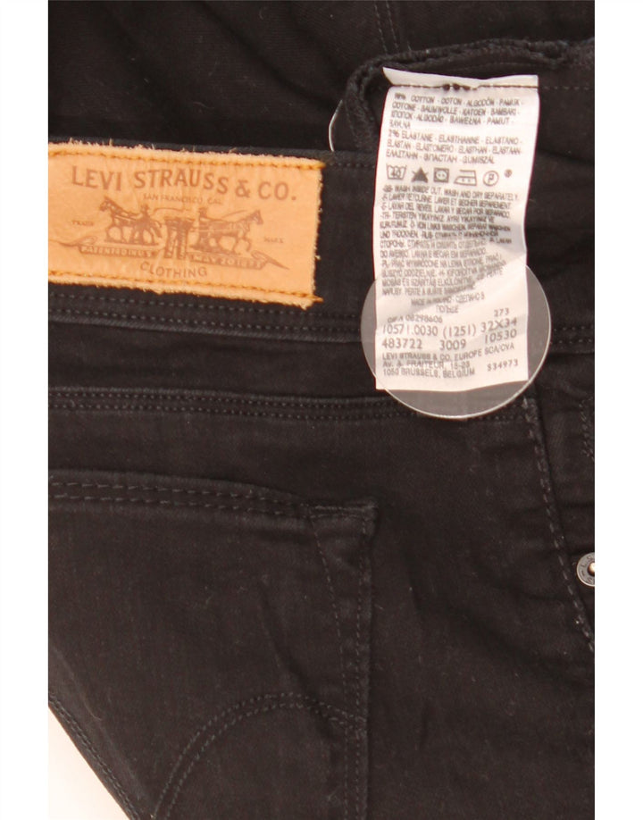 Jeans Levi's 571 Slim da donna W32 L30 cotone nero
