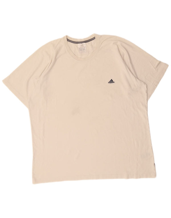 T-shirt da uomo ADIDAS Top 2XL in cotone bianco sporco