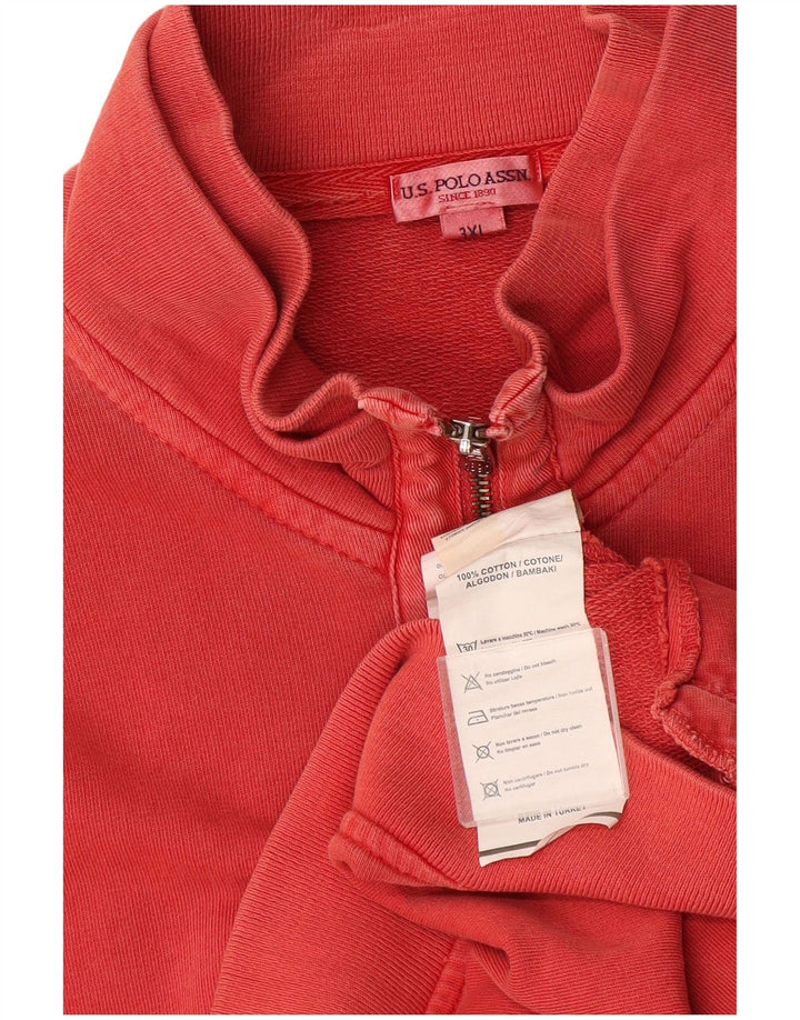 Polo Assn. Giacca da tuta da uomo 3XL in cotone rosso
