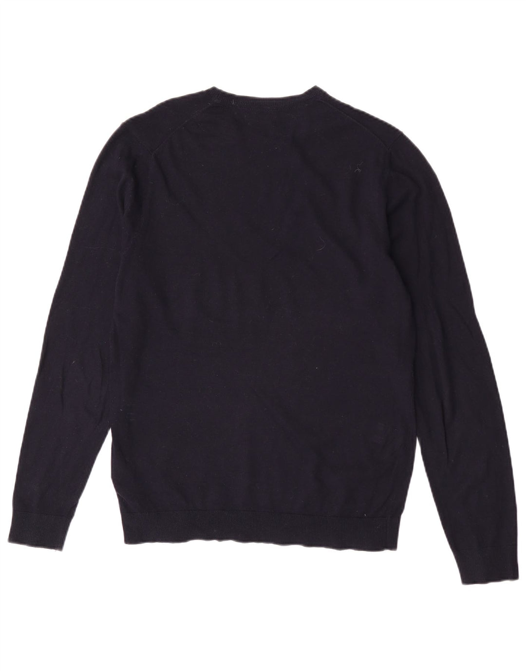 Maglione maglione girocollo da uomo Massimo Dutti in cotone blu navy medio
