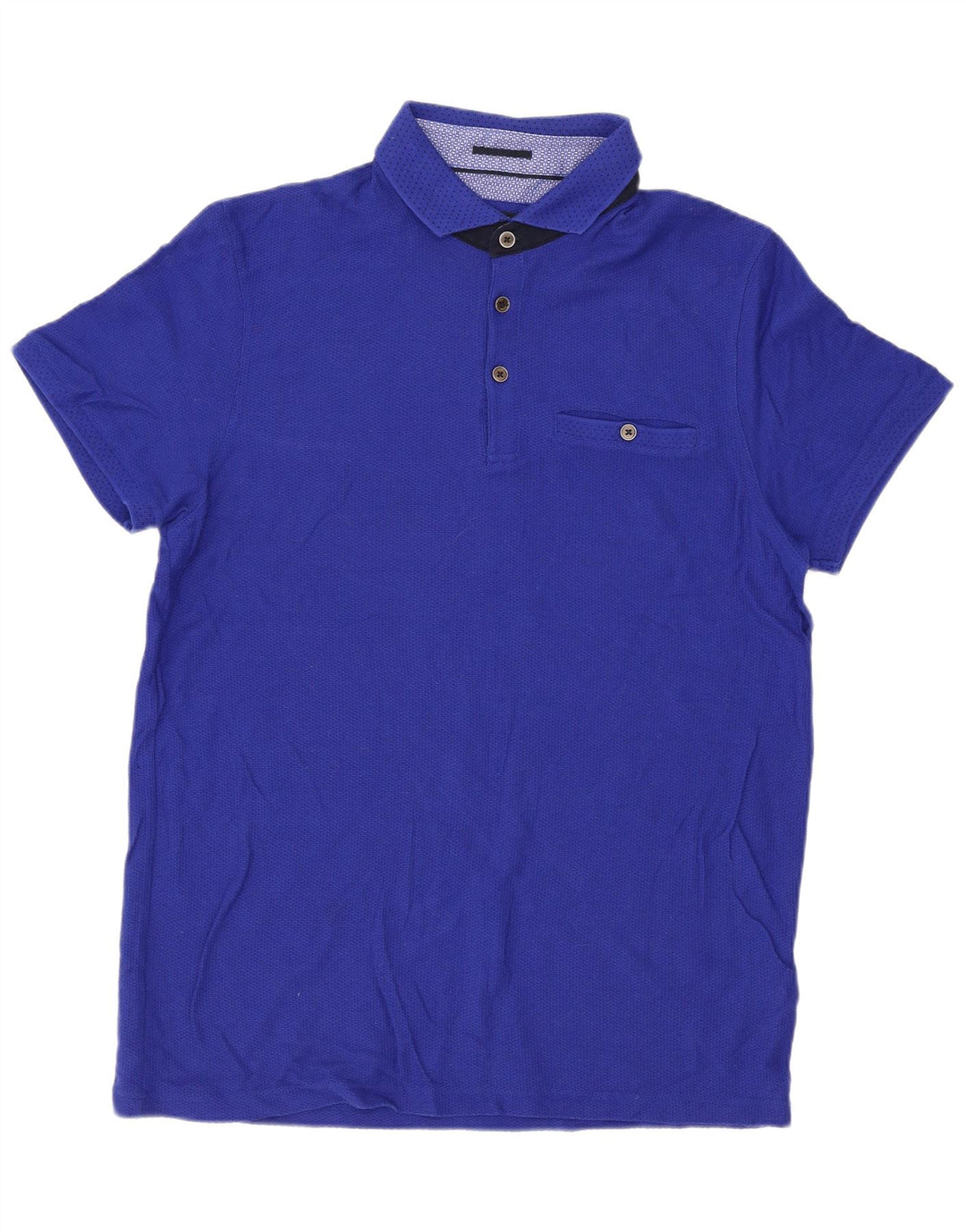 Polo da uomo Ted Baker taglia 4 grande in cotone blu