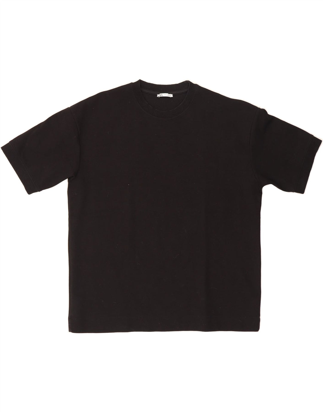 ZARA Mens T-Shirt Top XL Black Cotton Vintage Zara and Second-Hand Zara from Messina Hembry 