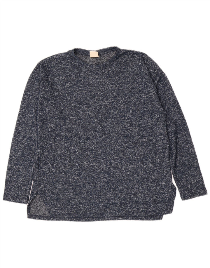 Felpa Zara per ragazze 11-12 anni in poliestere screziato blu navy