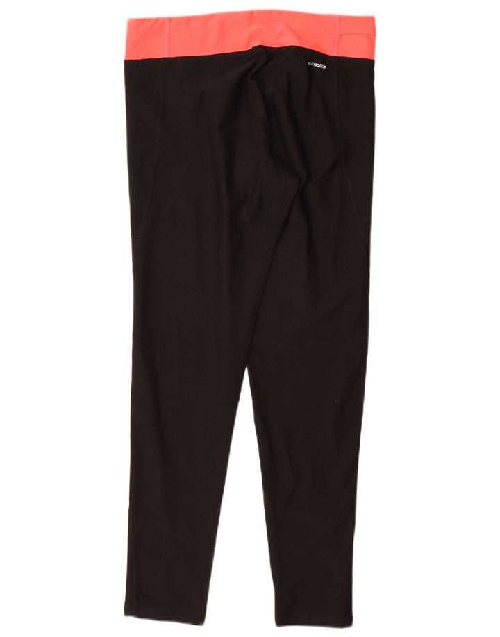 Leggings ADIDAS Climalite da donna UK 8/10 Small Black Colourblock