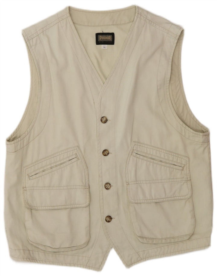 Gilet da uomo PICDOR UK 40 grande cotone beige