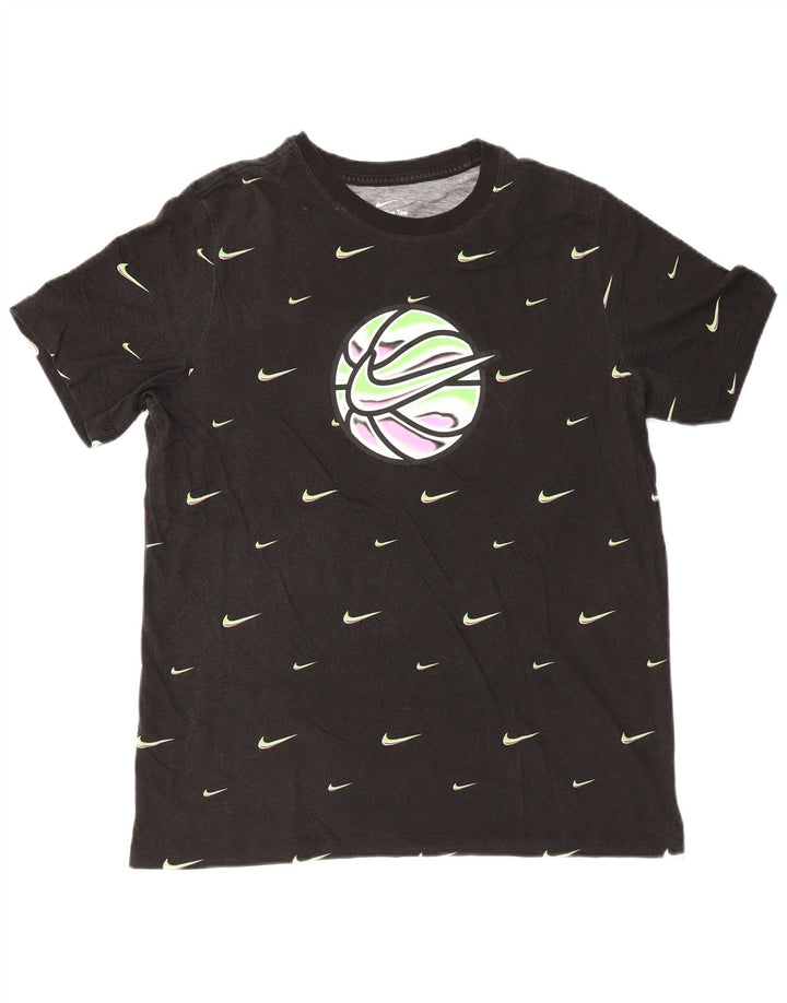 T-shirt grafica da uomo Nike Top grande in cotone nero