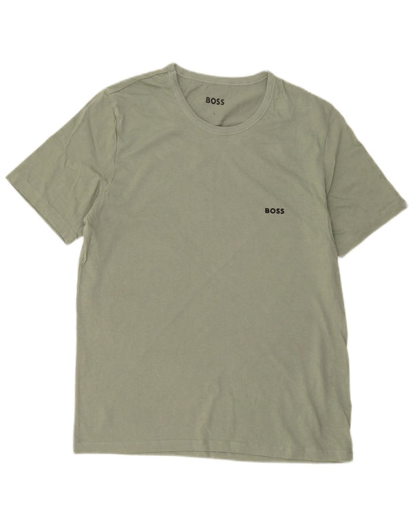 T-shirt da donna Hugo Boss Top UK 16 grande cotone verde
