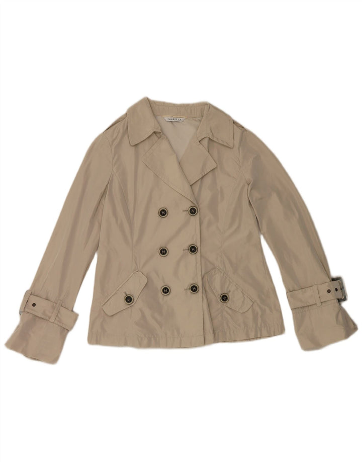 Trench corto da donna Marella UK 14 Large Beige Poliestere