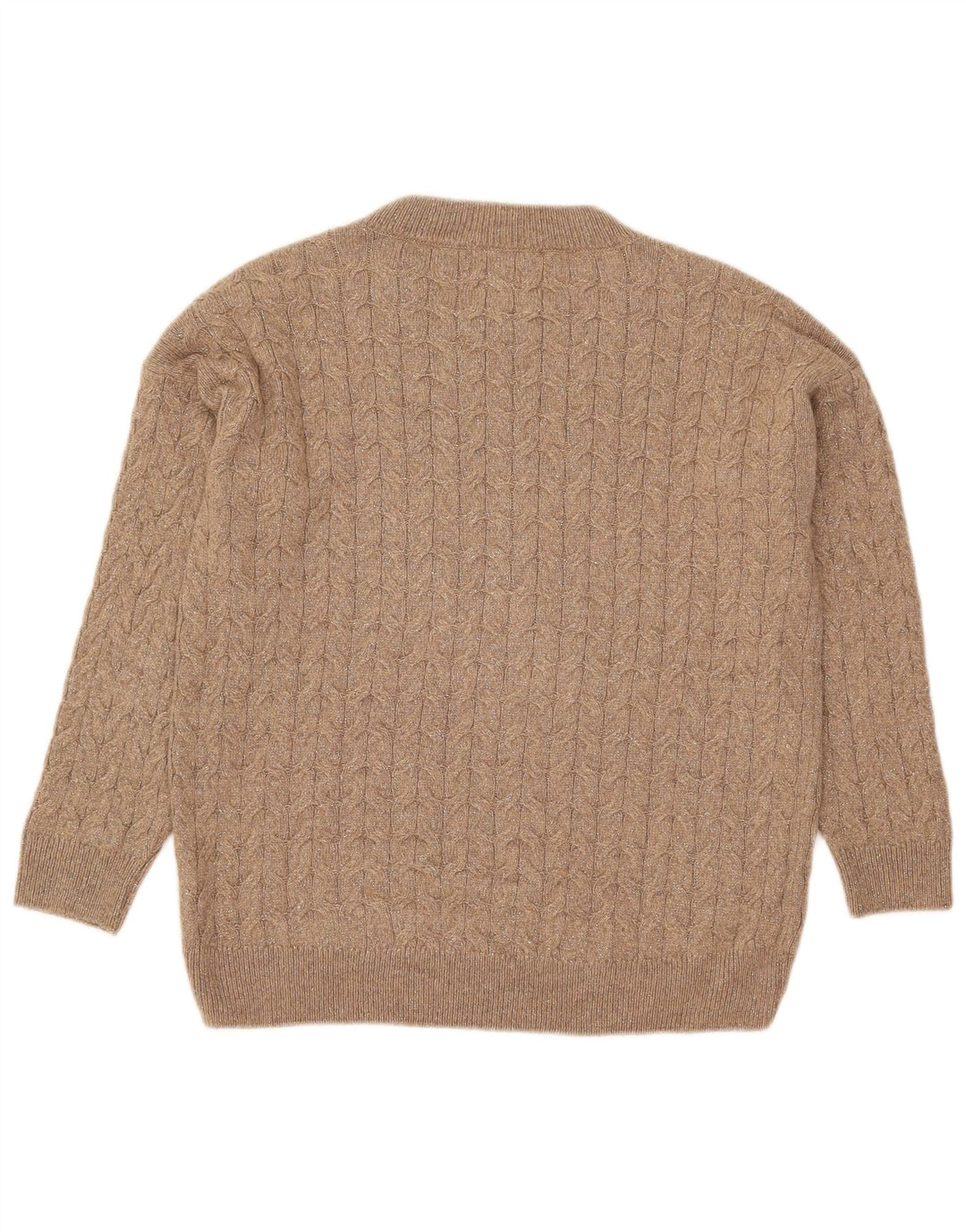 Maglione maglione girocollo oversize da donna Massimo Dutti UK 10 piccolo grigio