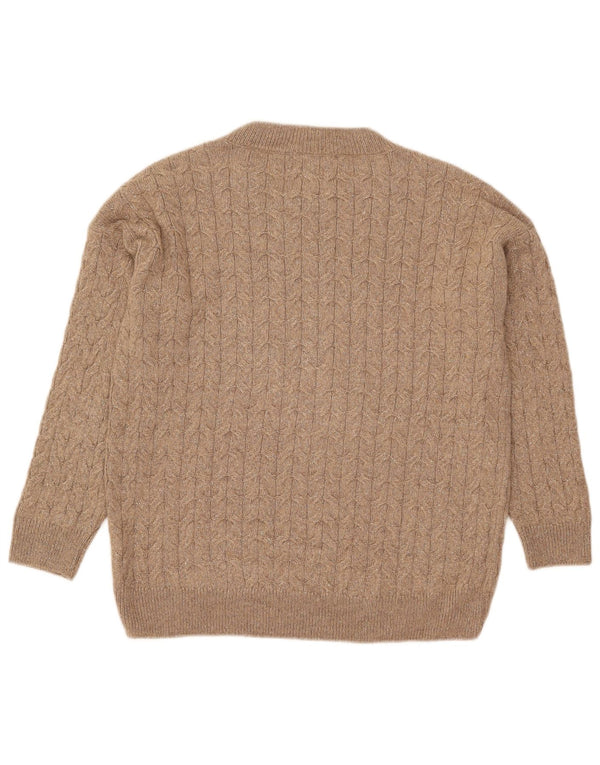 Maglione maglione girocollo oversize da donna Massimo Dutti UK 10 piccolo grigio
