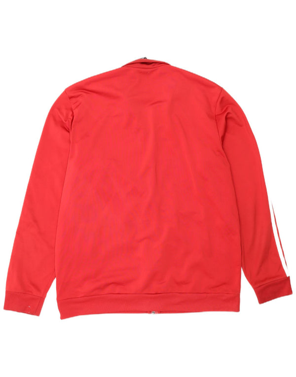 Giacca da ginnastica da uomo Adidas XL rossa in poliestere