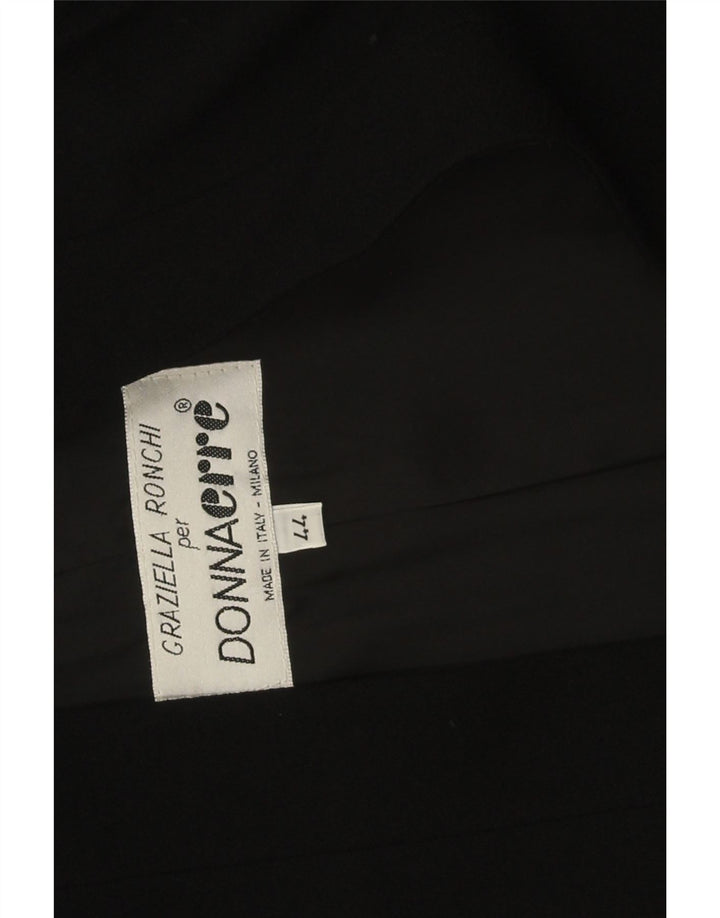 Giacca blazer vintage da donna a 1 bottone IT 44 media nera