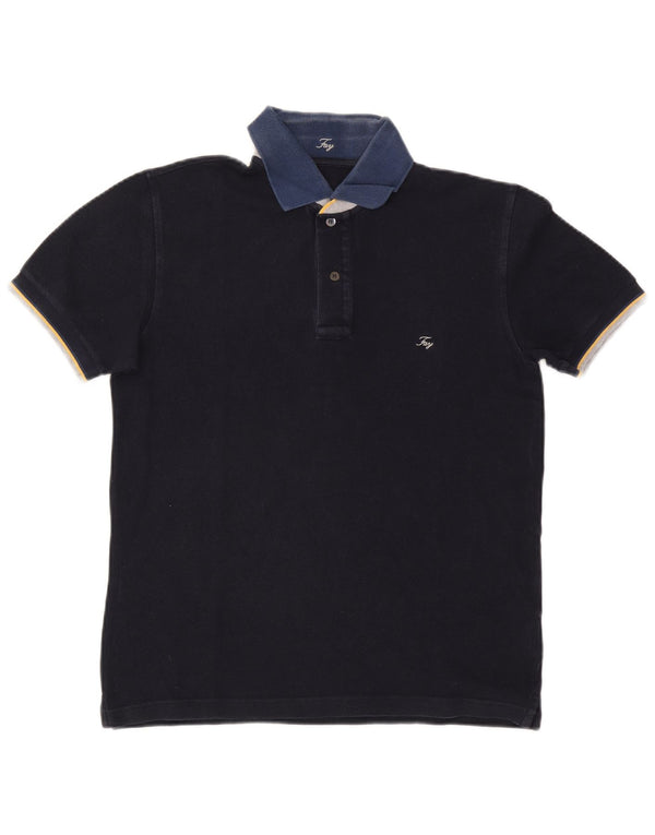 Polo Rugby Uomo Fay Media Cotone Blu Navy