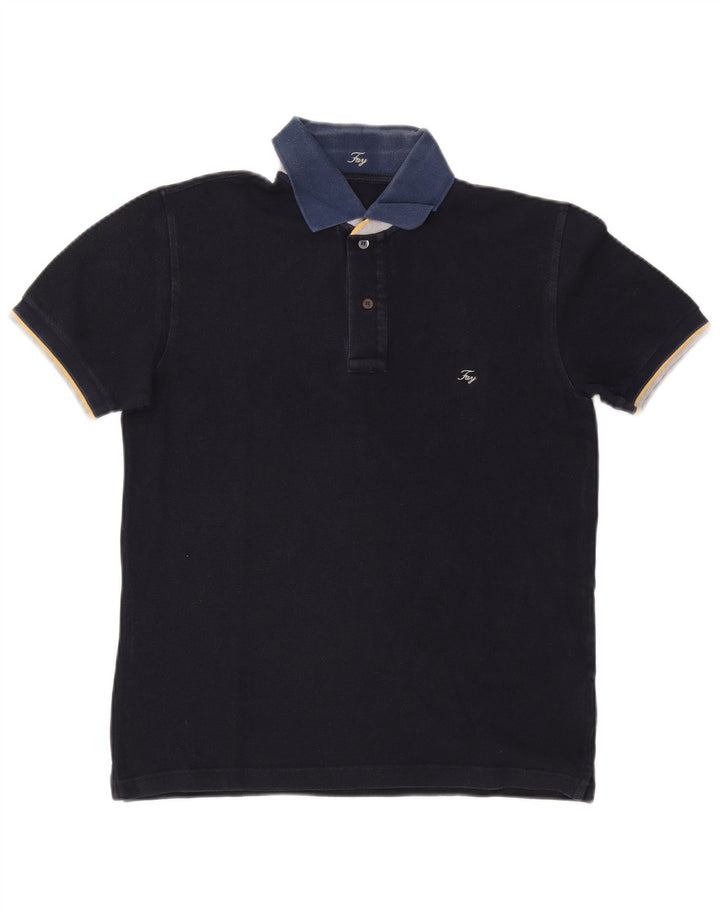 Polo Rugby Uomo Fay Media Cotone Blu Navy