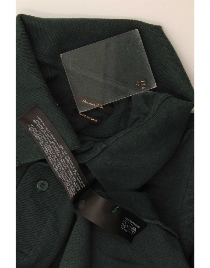 Polo da uomo vestibilità regolare Massimo Dutti grande in cotone verde