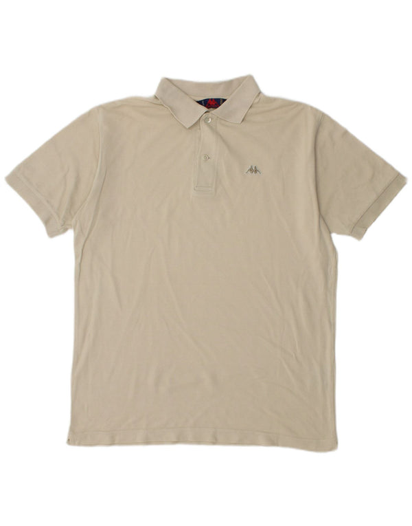 Polo Uomo Kappa Small Beige In Cotone