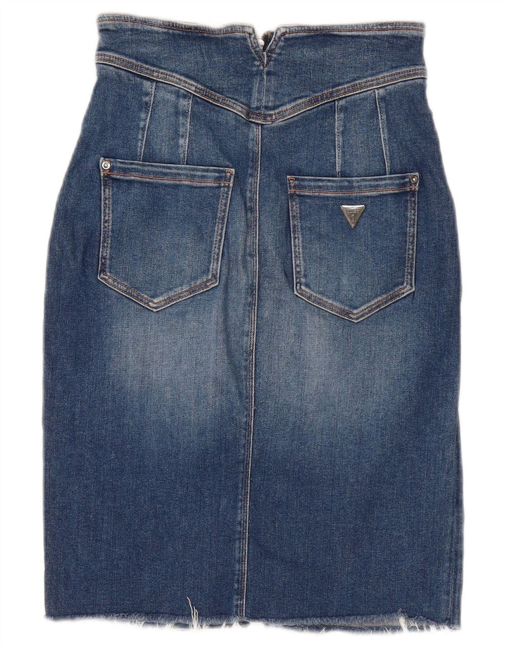 Gonna di jeans da donna Guess W26 piccola blu