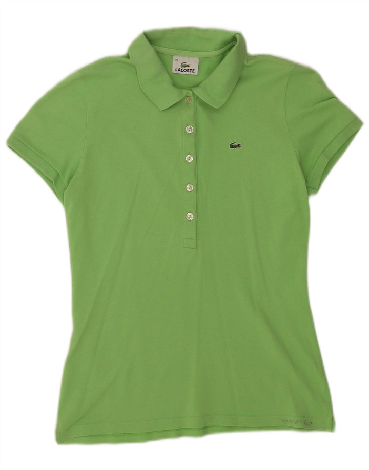 Polo da donna Lacoste taglia 40 in cotone verde medio