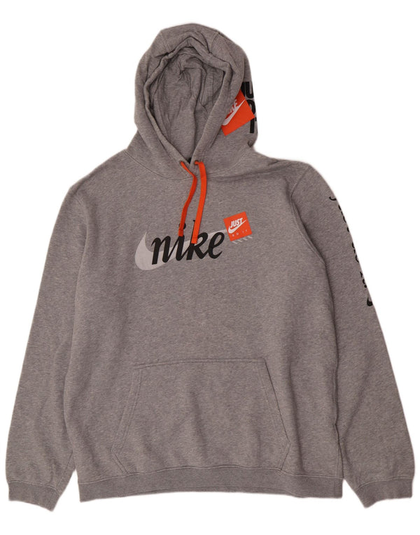 Felpa con cappuccio grafica da uomo Adidas XL in cotone grigio