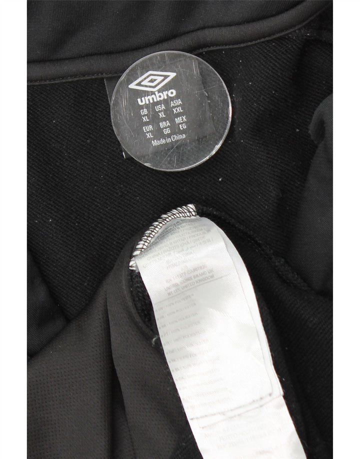 Giacca da ginnastica grafica da uomo Umbro XL nera in poliestere