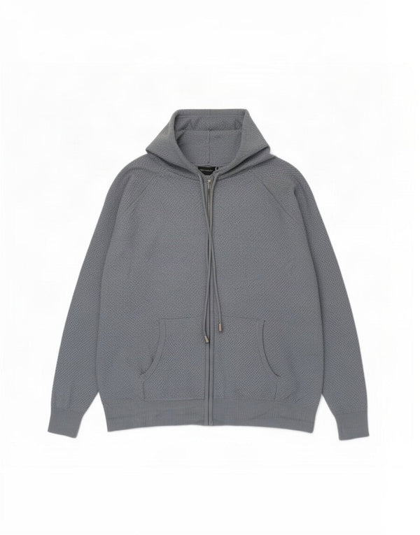 Maglione cardigan con cappuccio da donna Marks & Spencer UK 16 grande viscosa blu