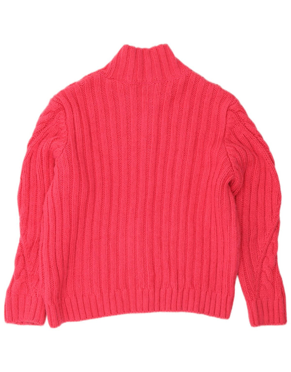 Maglione maglione a collo alto da donna Marks & Spencer UK 16 grande rosa