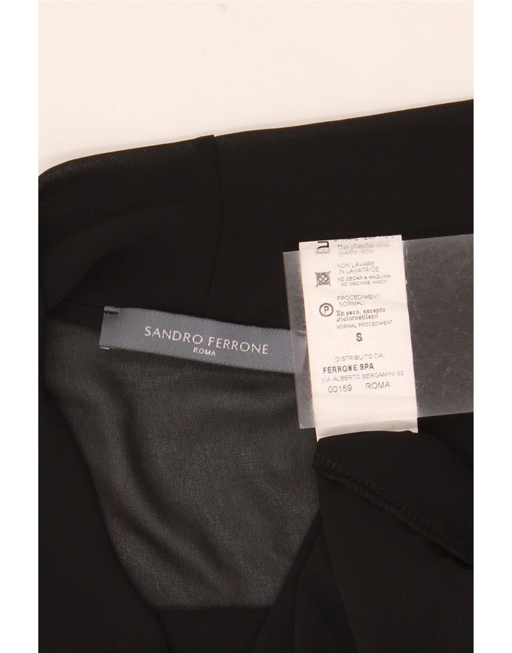 Sandro Ferrone Camicetta trasparente da donna Top UK 10 Small Poliestere nero
