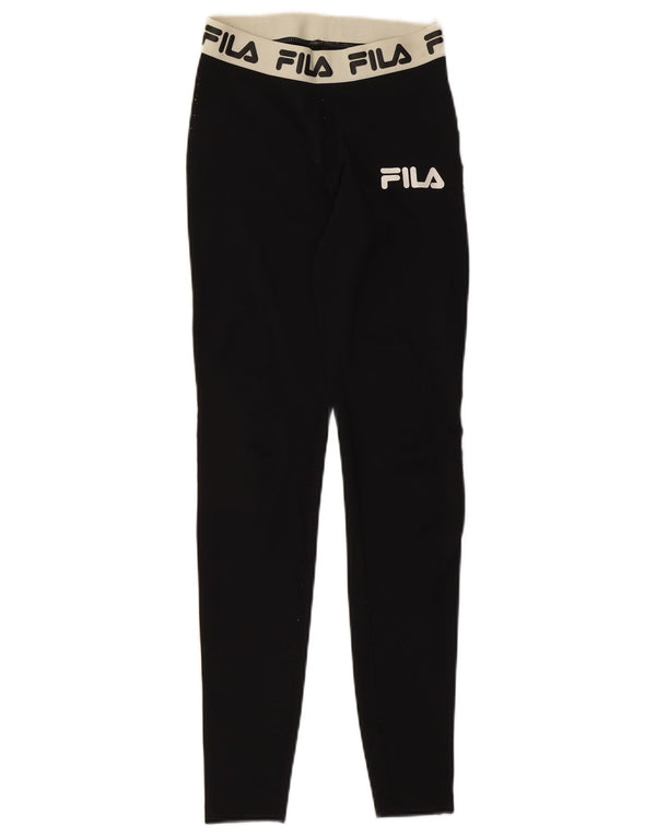 Leggings grafici da donna Fila UK 4 XS Poliestere color block nero