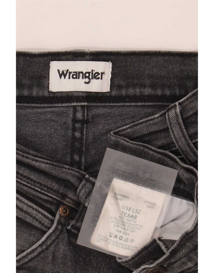 Jeans dritti elasticizzati Texas da uomo Wrangler W38 L32 cotone grigio
