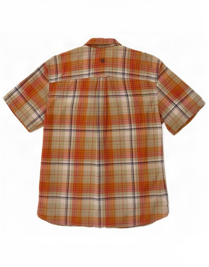 Camicia a maniche corte da uomo Fat Face Lino a quadri multicolore medio