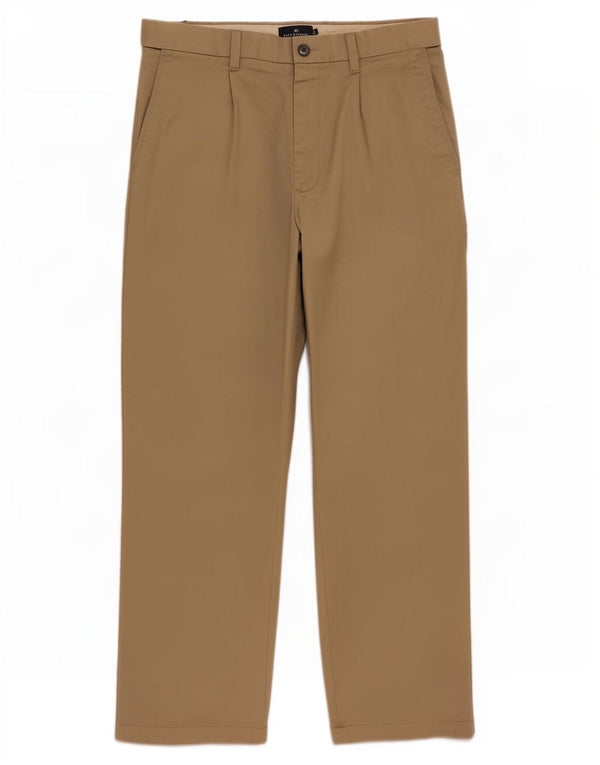 Pantaloni chino con pegging da uomo Marks & Spencer W32 L29 cotone beige