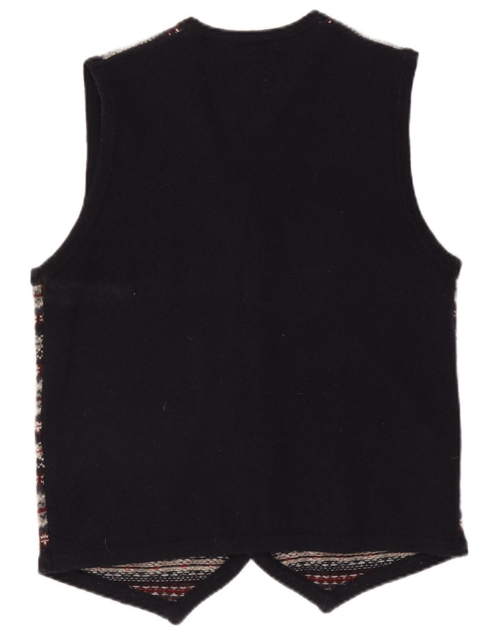 Gilet da uomo in maglia Hammond & Co medio in lana Fair Isle blu navy