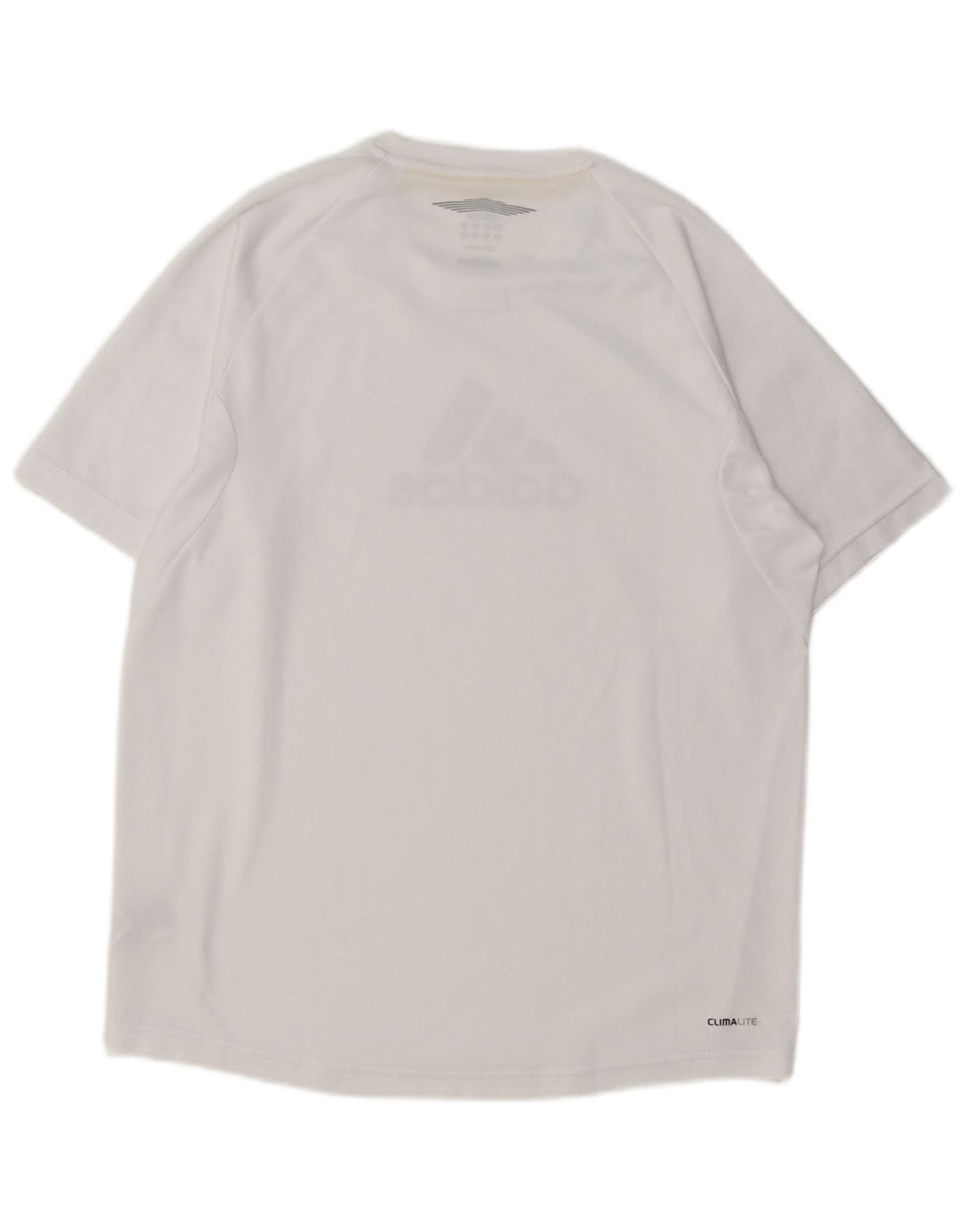 T-shirt grafica Adidas da uomo Climalite Top in poliestere bianco medio