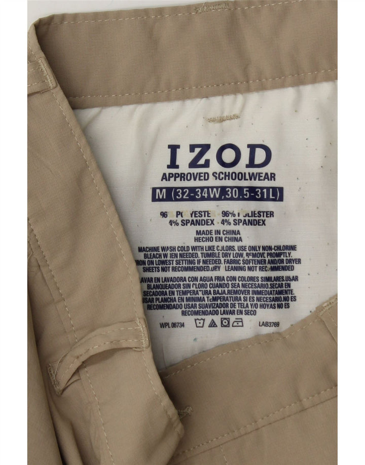 Pantaloncini chino da uomo IZOD W32 poliestere beige medio