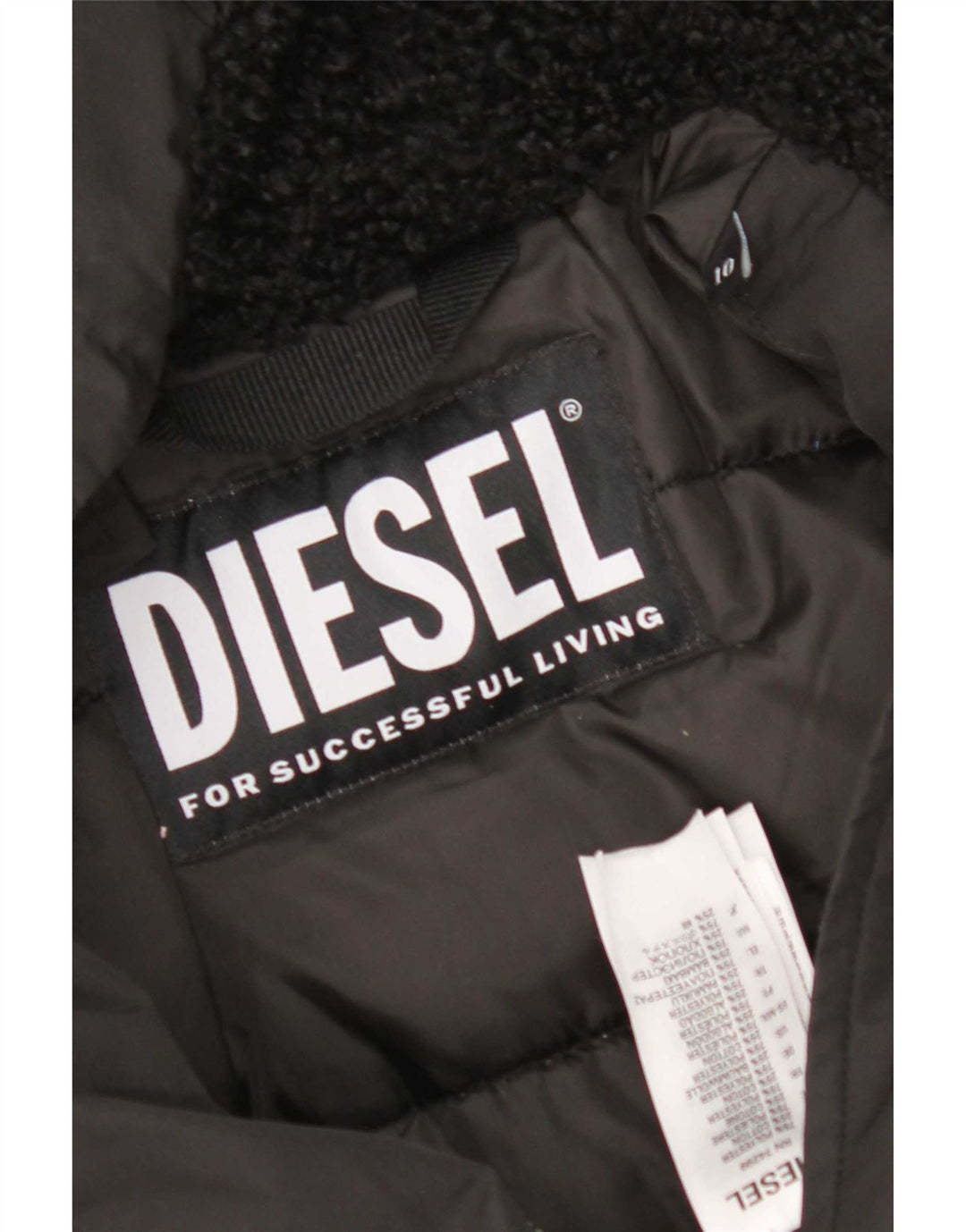 Giacca Parka con cappuccio da donna Diesel UK 10 Small Poliestere nero