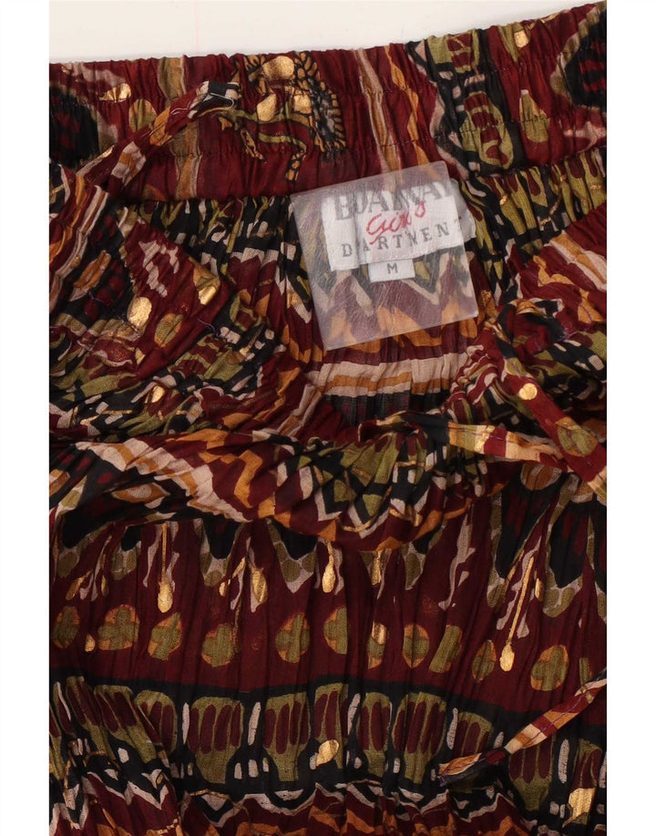 Gonna lunga da donna Broadway media W28 bordeaux floreale